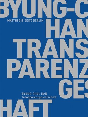 cover image of Transparenzgesellschaft